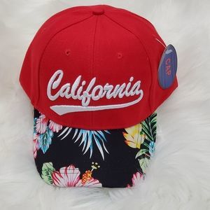 California Baseball Cap Love Beaches Floral Hat LAST ONE Red Baseball Cap 49ers